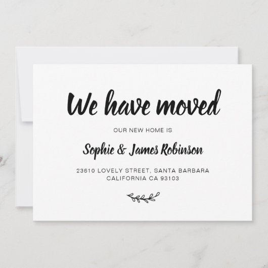 Einfach haben wir die Ankündigung, neue Zuhause-Mo Einladung (Vorderseite)