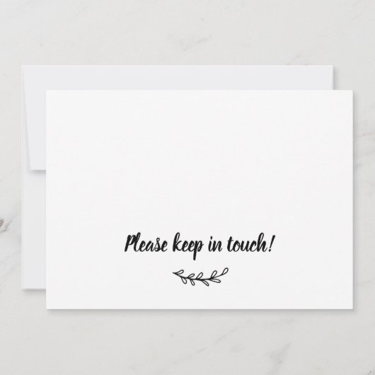 Einfach haben wir die Ankündigung, neue Zuhause-Mo Einladung (Rückseite)