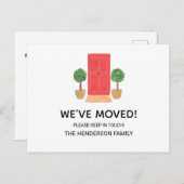 Einfach haben wir die rote Tür verschoben Ankündigungspostkarte (Vorne/Hinten)