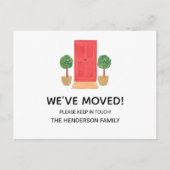 Einfach haben wir die rote Tür verschoben Ankündigungspostkarte (Vorderseite)