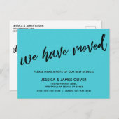 Einfach haben wir Lässige Handschrift Türkis versc Postkarte (Vorne/Hinten)