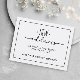 Einfach haben wir neue Ankündigung zur Adressversc Postkarte