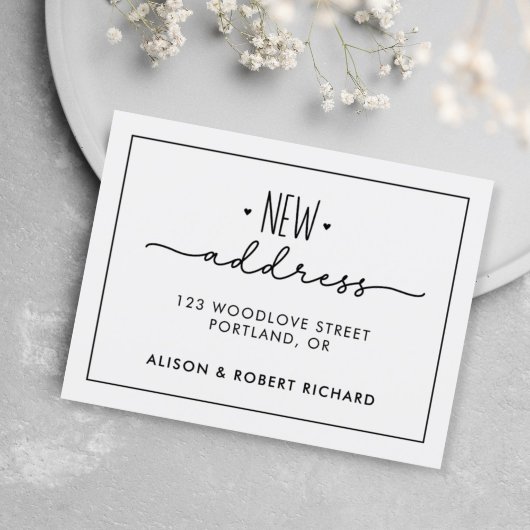 Einfach haben wir neue Ankündigung zur Adressversc Postkarte