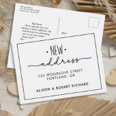 Einfach haben wir neue Ankündigung zur Adressversc Postkarte