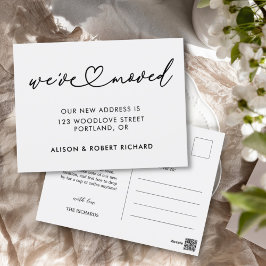 Einfach haben wir neue Ankündigung zur Adressversc Postkarte