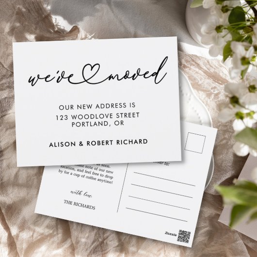 Einfach haben wir neue Ankündigung zur Adressversc Postkarte