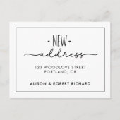 Einfach haben wir neue Ankündigung zur Adressversc Postkarte (Vorderseite)