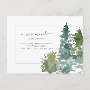 Einfach haben wir neue Zuhause Script Pine Tree ve Postkarte
