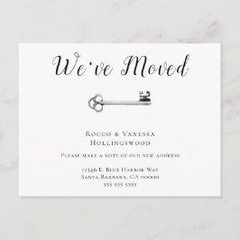 Einfach haben wir Schlüsselbewegung verändert  Ankündigungspostkarte