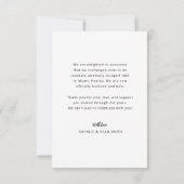 einfach haben wir verheiratete Hochzeitsankündigun (Rückseite)