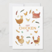 Einfach Hallo Funny Chickens Ostercard checken Karte (Vorderseite)