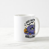 Einfach Halloween warten – Lustige Spukzeit Kaffeetasse (VorderseiteRechts)