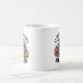 Einfach Halloween warten – Lustige Spukzeit Kaffeetasse (Mittel)