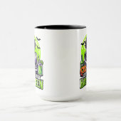 Einfach Halloween warten – Lustige Spukzeit Tasse (Zentrum)