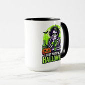 Einfach Halloween warten – Lustige Spukzeit Tasse (VorderseiteRechts)