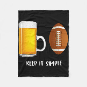 Einfach Halten Bier College Football Lustig Gewöhn Fleecedecke
