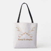 'Einfach Halten' Eleganter Minimalist Tasche (Rückseite)