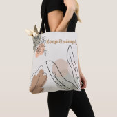 'Einfach Halten' Erdiges Botanisches Kunstwerk Tasche (Von Nahem)