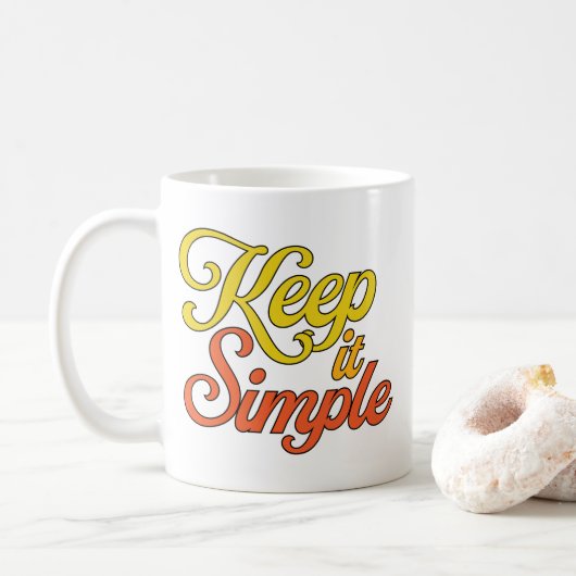 Einfach Halten Tasse (Gelb) (Mit Donut)