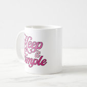 Einfach Halten Tasse (Pink) (Vorderseite Links)