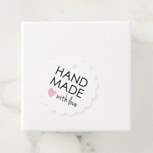 Einfach handgefertigt mit Liebe Geschenkanhänger (Beispiel)