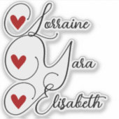 Einfach handgefertigt mit Liebe Herz Einfach Stilv Aufkleber (Vorderseite)