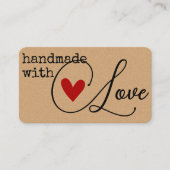 Einfach handgefertigt mit Liebe Herz Einfach Stilv Begleitkarte (Vorderseite)