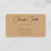 Einfach handgefertigt mit Liebe Herz Einfach Stilv Begleitkarte (Rückseite)