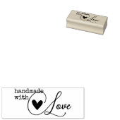Einfach handgefertigt mit Liebe Herz Einfach Stilv Gummistempel (Stempel)