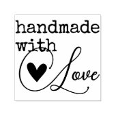 Einfach handgefertigt mit Liebe Herz Einfach Stilv Permastempel (Design)