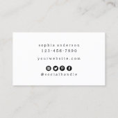 Einfach handgefertigt mit Liebe Herz | Schwarz und Visitenkarte (Rückseite)