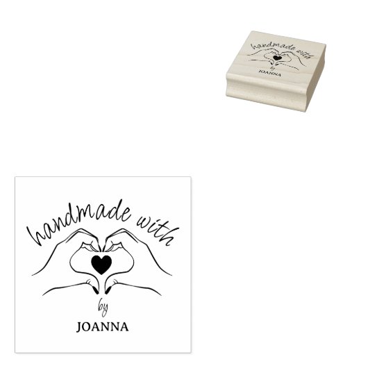 Einfach handgefertigt mit Liebe, individuell Gummistempel (Stempel)