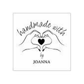 Einfach handgefertigt mit Liebe, individuell Gummistempel (Prägung)