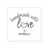 Einfach handgefertigt mit Liebe, individuell Gummistempel (Prägung)