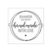 Einfach handgefertigt mit Liebe Ring Gummistempel (Prägung)