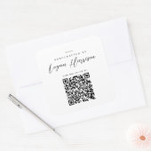 Einfach handgefertigt mit Personalisiertem QR-Code Quadratischer Aufkleber (Umschlag)