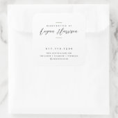 Einfach handgefertigt von Personalisiert Quadratischer Aufkleber (Tasche)