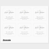 Einfach handgefertigt von Personalisiert Quadratischer Aufkleber (Blatt)