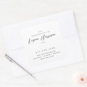 Einfach handgefertigt von Personalisiert Quadratischer Aufkleber (Umschlag)