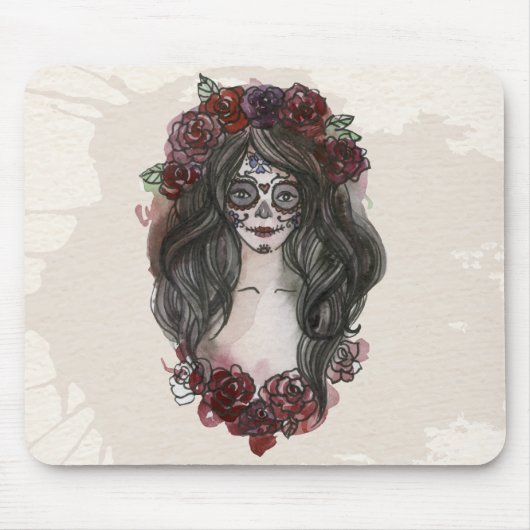 Einfach handgezeichnet Dia de los Muertos | Mousep Mousepad (Vorne)