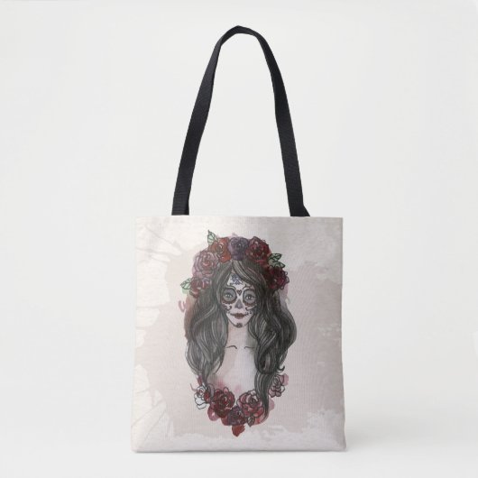 Einfach handgezeichnet Dia de los Muertos | Traget Tasche (Vorderseite)