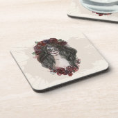 Einfach handgezeichnet Dia de los Muertos | Unters Getränkeuntersetzer (Linke Seite)