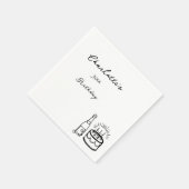 einfach Handgezeichneter 30. Geburtstag  Serviette (Ecke)