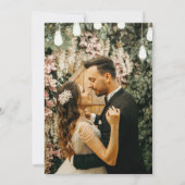 Einfach handgezeichnetes Foto Burgundy Wedding Dankeskarte (Rückseite)