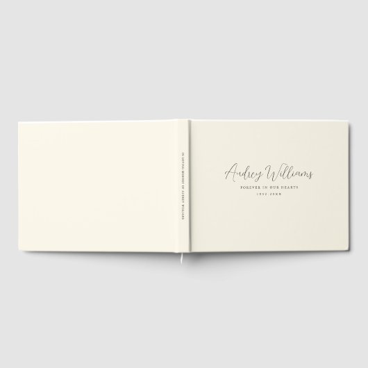 Einfach, Handschrift, Beige Gästebuch (Voll)