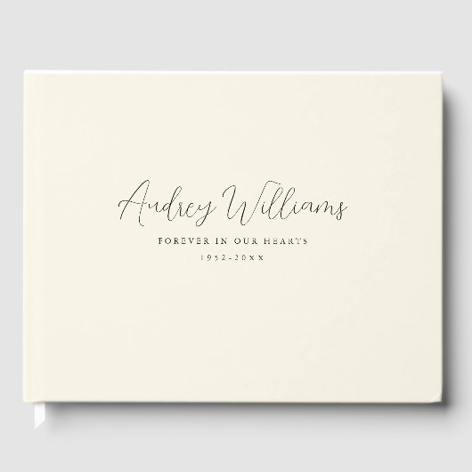 Einfach, Handschrift, Beige Gästebuch (Vorderseite)