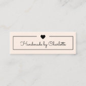 Einfach, Handschrift, "Handmade" Mini-Visitenkarte Mini Visitenkarte (Vorderseite)