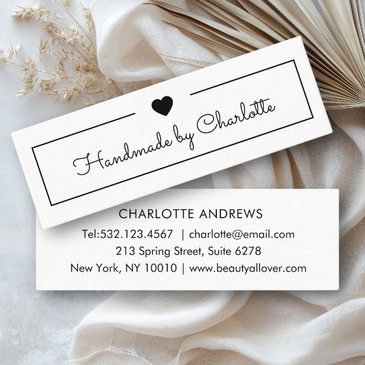 Einfach, Handschrift, "Handmade" Mini-Visitenkarte Mini Visitenkarte