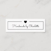 Einfach, Handschrift, "Handmade" Mini-Visitenkarte Mini Visitenkarte (Vorderseite)