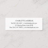 Einfach, Handschrift, "Handmade" Mini-Visitenkarte Mini Visitenkarte (Rückseite)